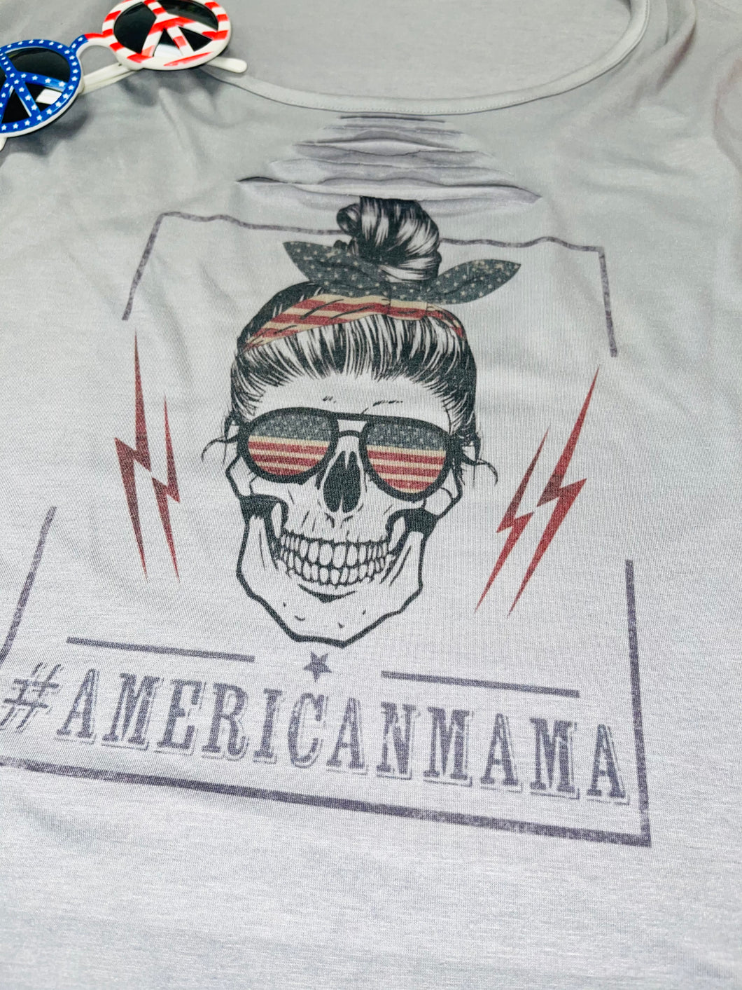 American mama distressed tank-Xlarge