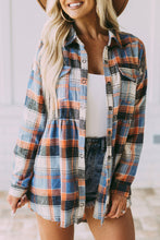 Load image into Gallery viewer, Paisley plaid babydoll button down
