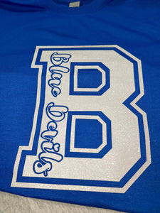 Blue Devils. Glitter design