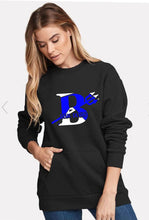 Load image into Gallery viewer, BDW-women’s Crew sweatshirt with kangaroo pocket
