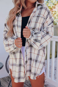 Captured attention Claire flannel long back