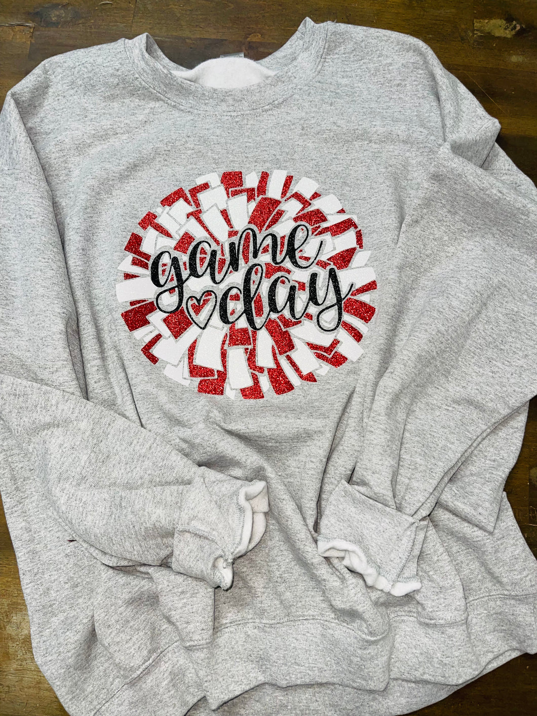 Game day glitter design sweatshirt