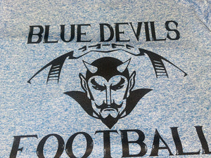 Moisture wicking premium blue devils football vintage wash