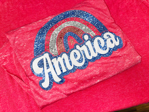 America acid wash tee