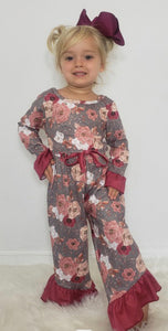 Bell sleeve butter soft romper-IN STOCK!