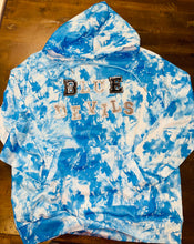 Load image into Gallery viewer, Blue devils patchwork tie dye hoodie-LARGE
