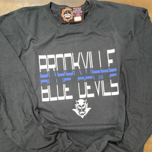 3xl TALL long sleeve blue devils