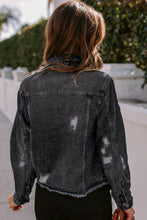 Load image into Gallery viewer, Black classic distress jacket
