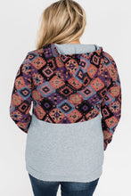 Load image into Gallery viewer, Abstract Aztec hooded sweatshirt
