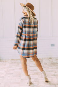 Paisley plaid babydoll button down