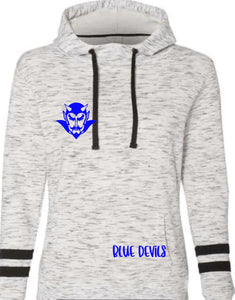 Ladies premium blend blue devils hoodie-medium