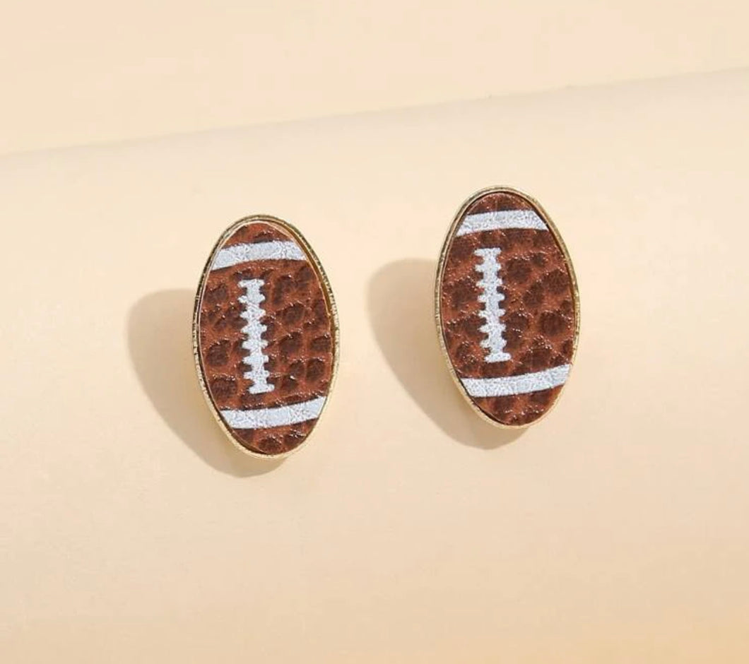 Football earring studs