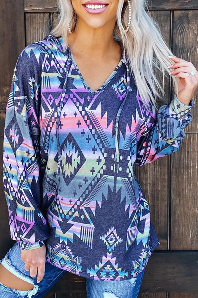 Aztec brights hoodie