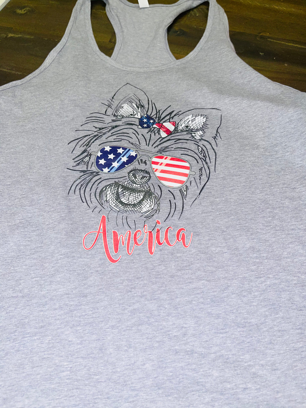 American pooch racerback tank. Freedom collection