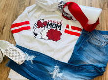 Load image into Gallery viewer, Premium blend cowl neck cheer mom sweatshirt.
