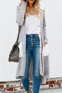 Basics with flare button cardigan