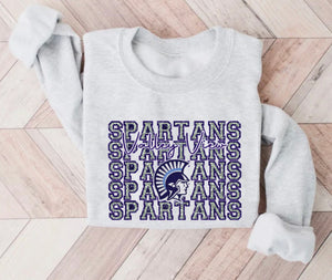 Spartans stack crew neck sweatshirt